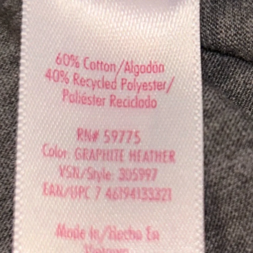 JUSTICE Girl's Grey Graphic Long Sleeve Shirt Size Small 7/8